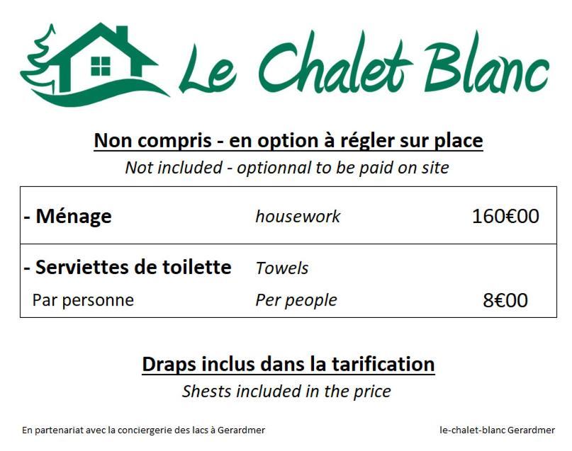 Le Chalet Blanc - Jacuzzi / Piscine / Sauna Gérardmer Exterior foto